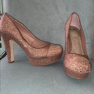 Pink sparkle heel